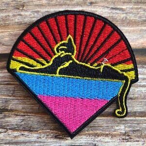 Egyptian Style Royal Pharaoh Cat Egypt God Occult Esoteric Iron on Patch.